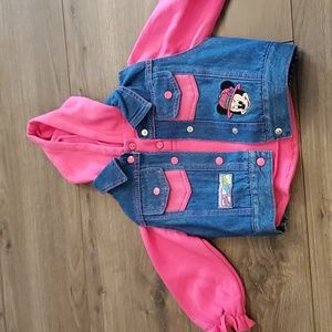 18M Minnie denim vest and sweatshirt